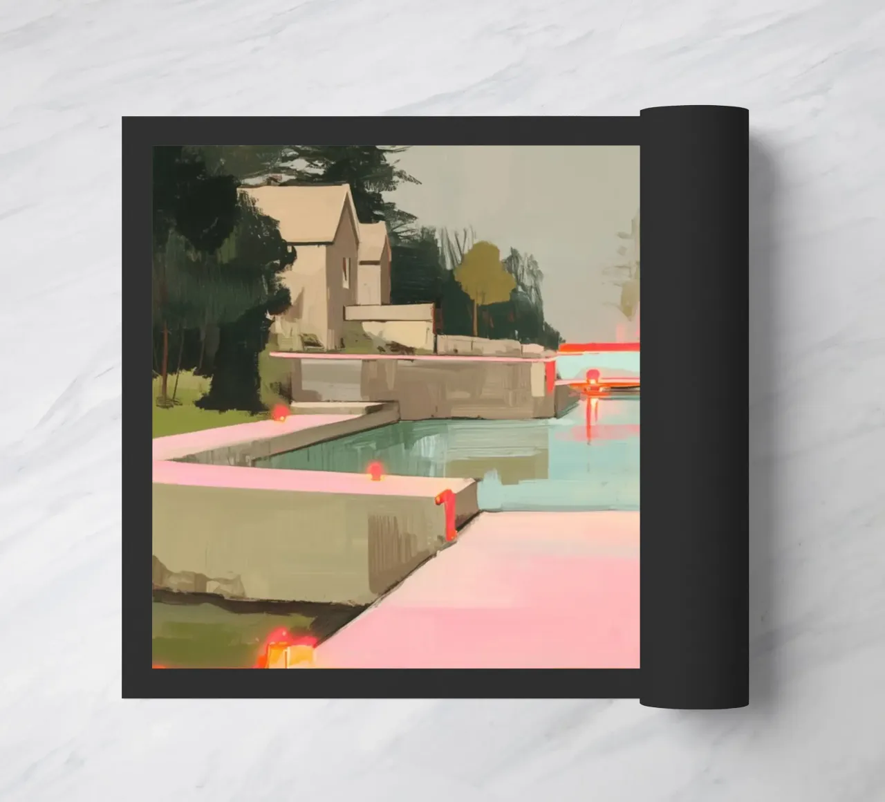Silenzio sul molo rosa zerbino da Carina Pop & Pastell