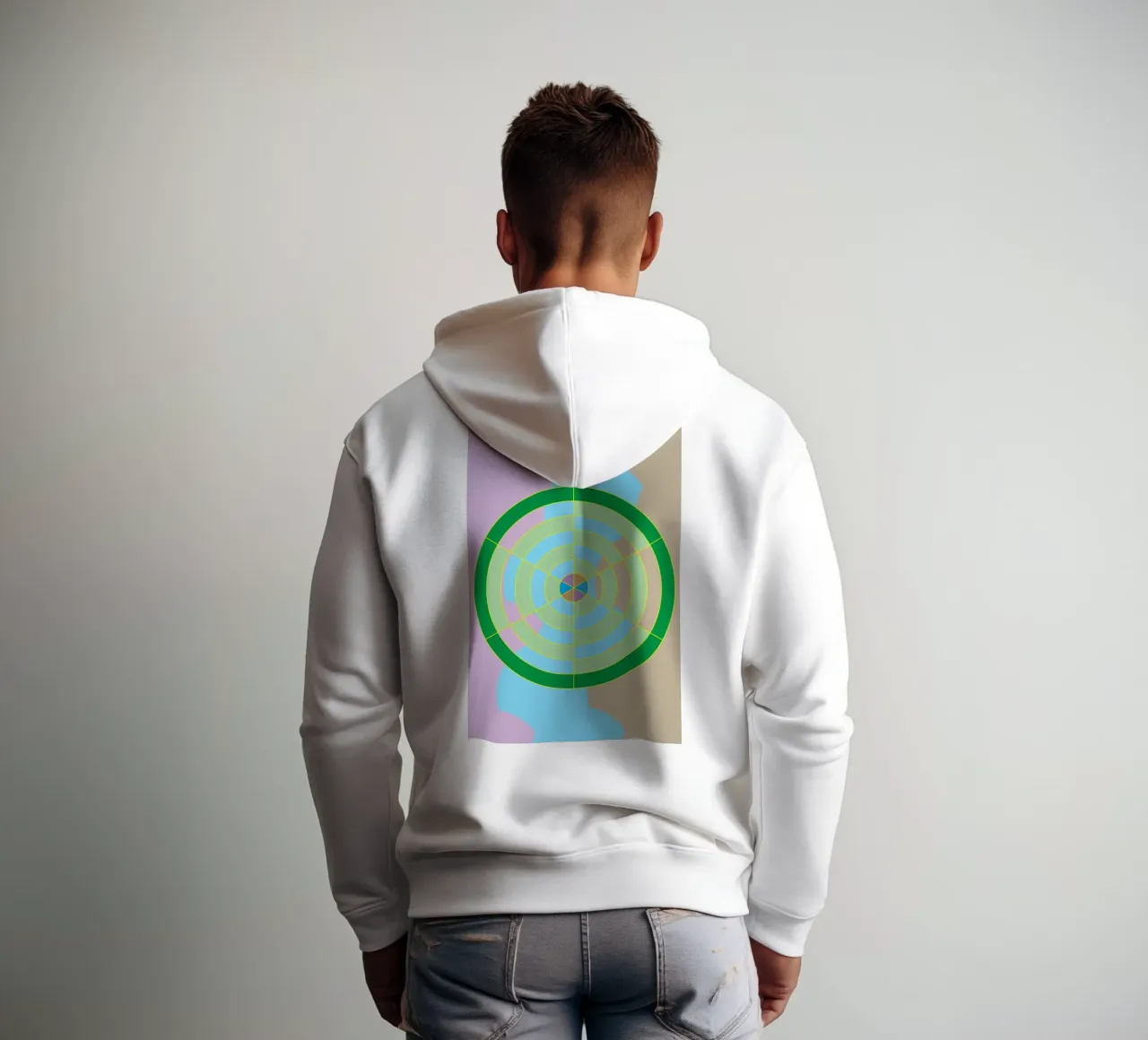 cerchio bullseye felpa con cappuccio da boeboe