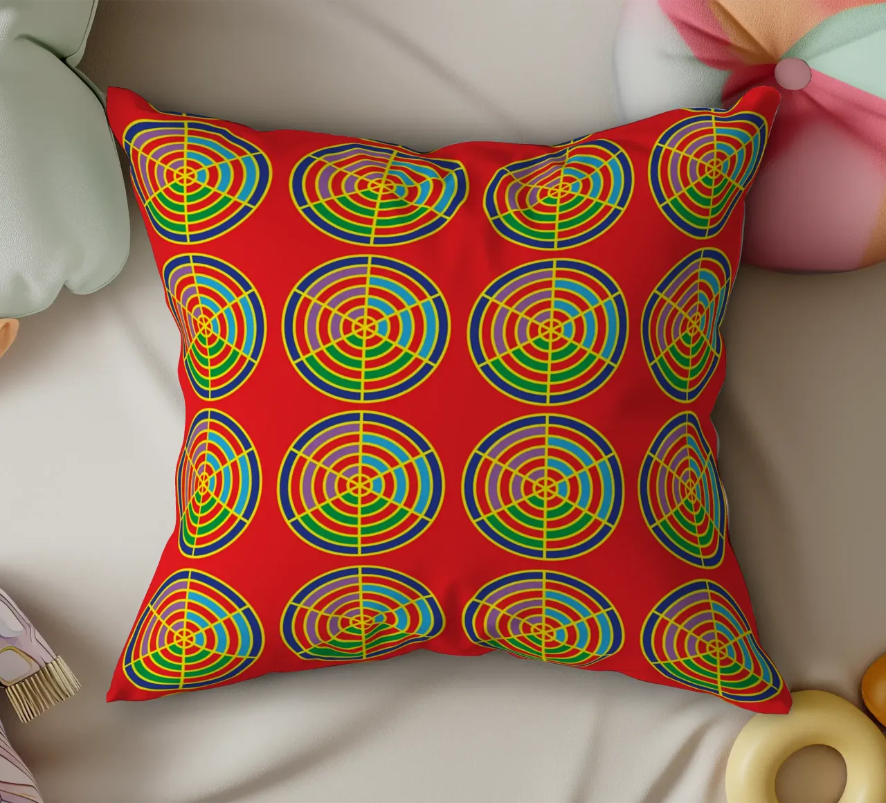 cerchio a spirale bullseye cuscino da boeboe
