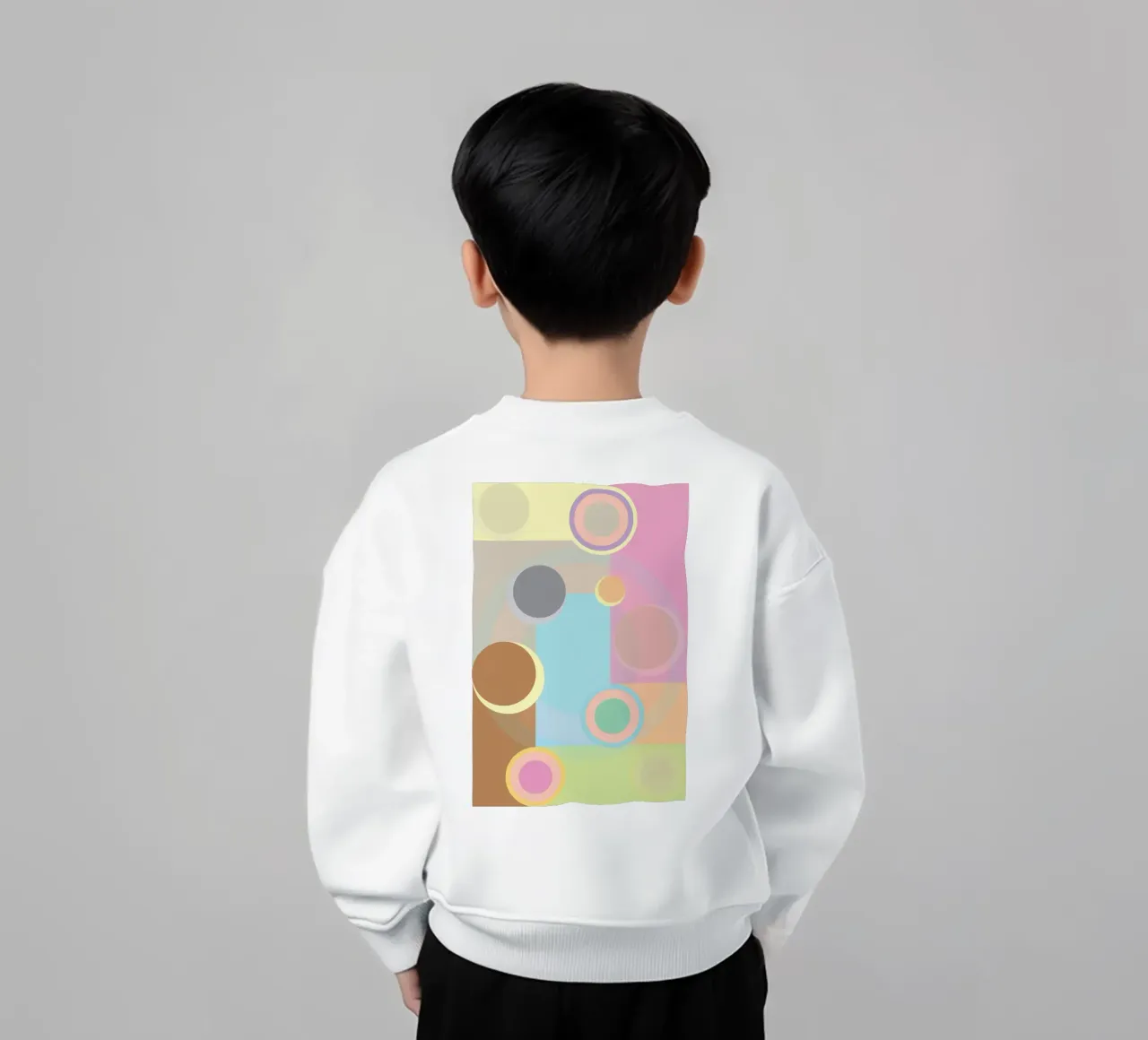 círculo rotación tranquila sudadera para niño de boeboe