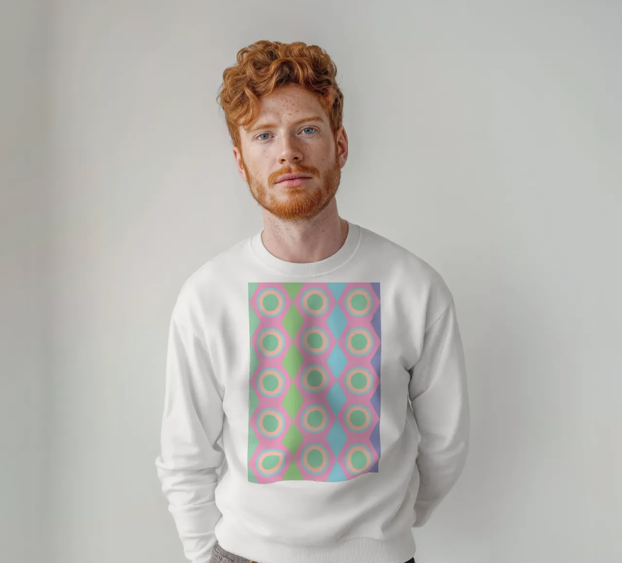 circle diamond webbing sweatshirt by boeboe