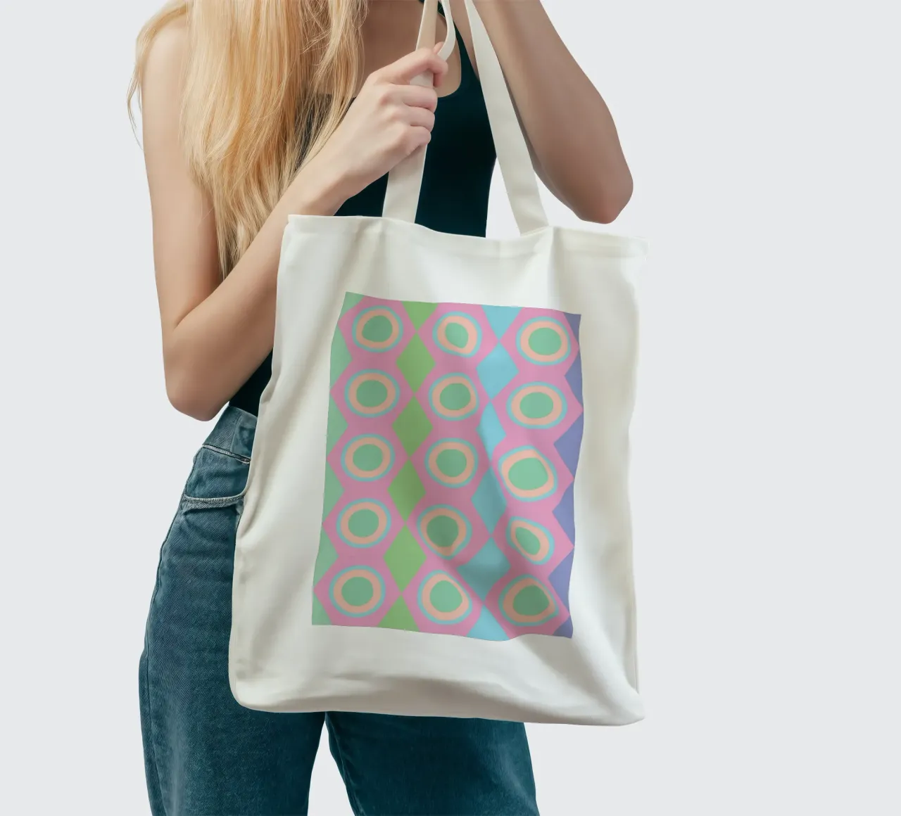 circle diamond webbing borsa in juta da boeboe