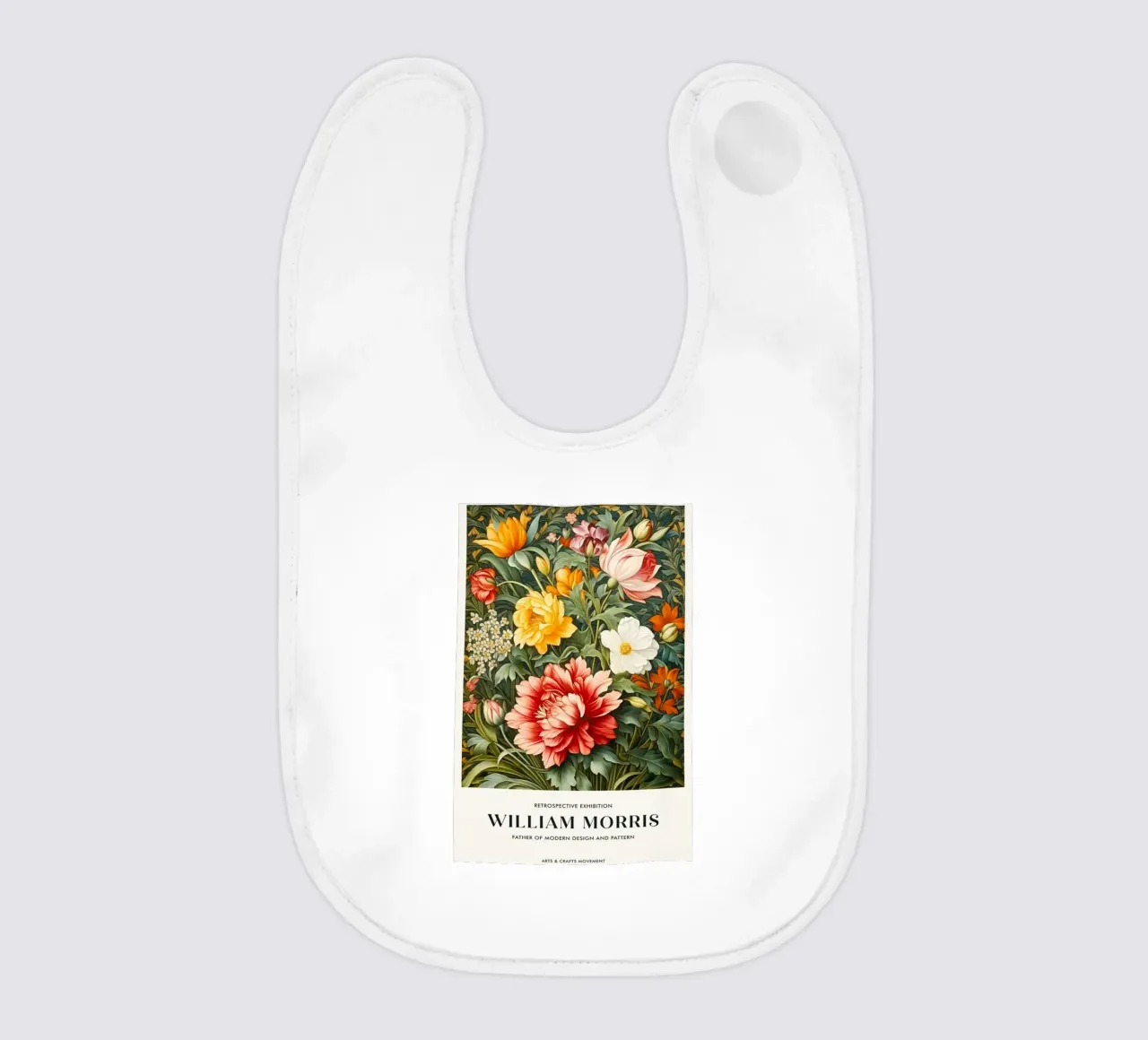 William Morris Rosa e foglie bavaglino da KOOL STORE