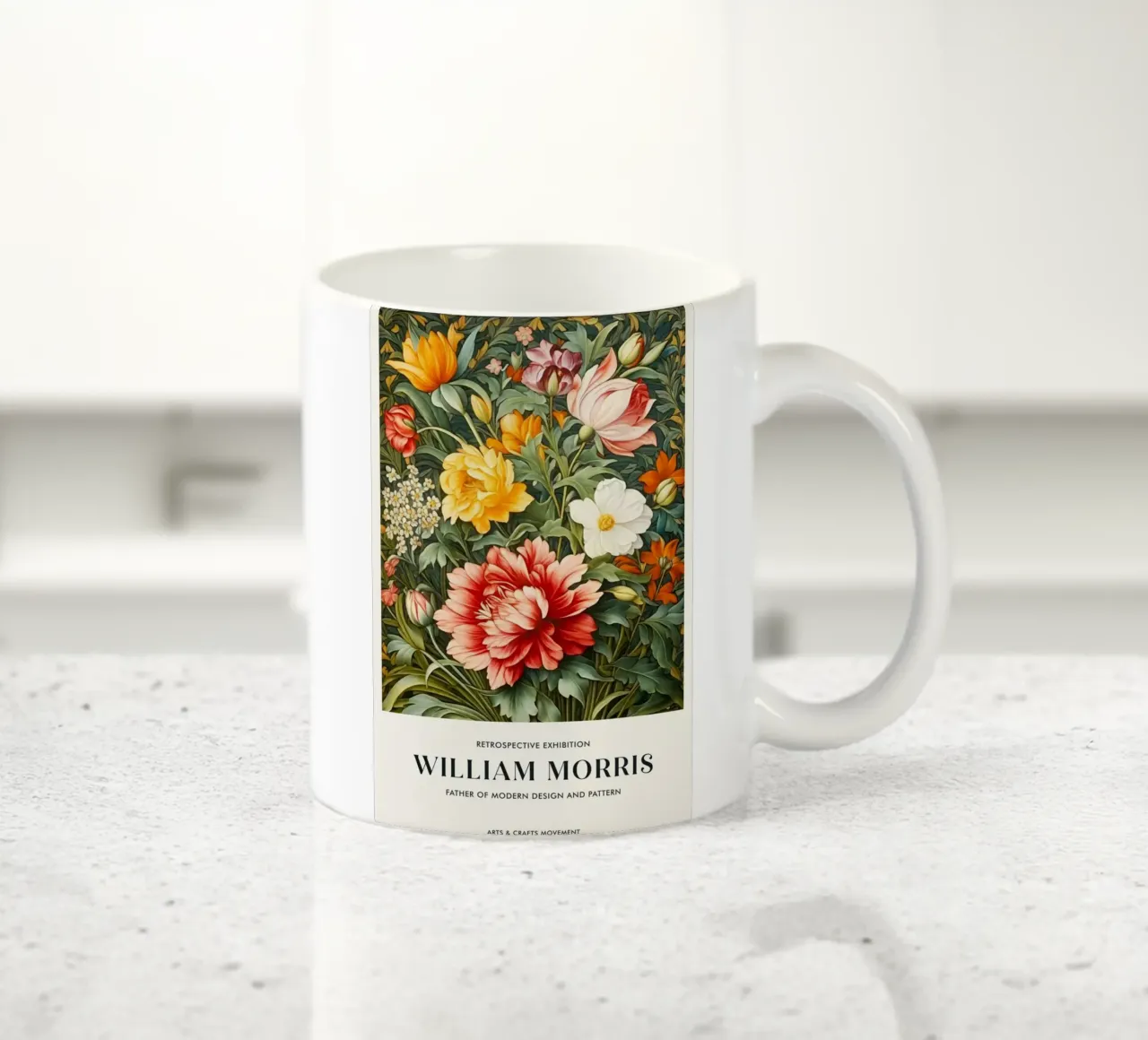 William Morris Rosa e foglie tazza in ceramica da KOOL STORE