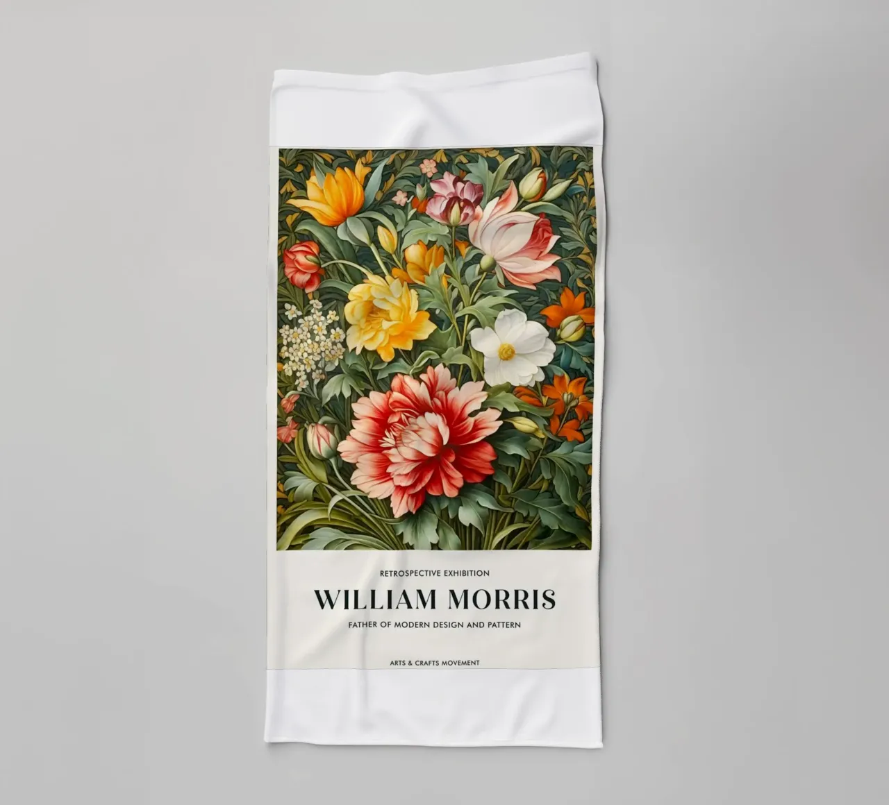 William Morris Rosa e foglie asciugamano da bagno da KOOL STORE