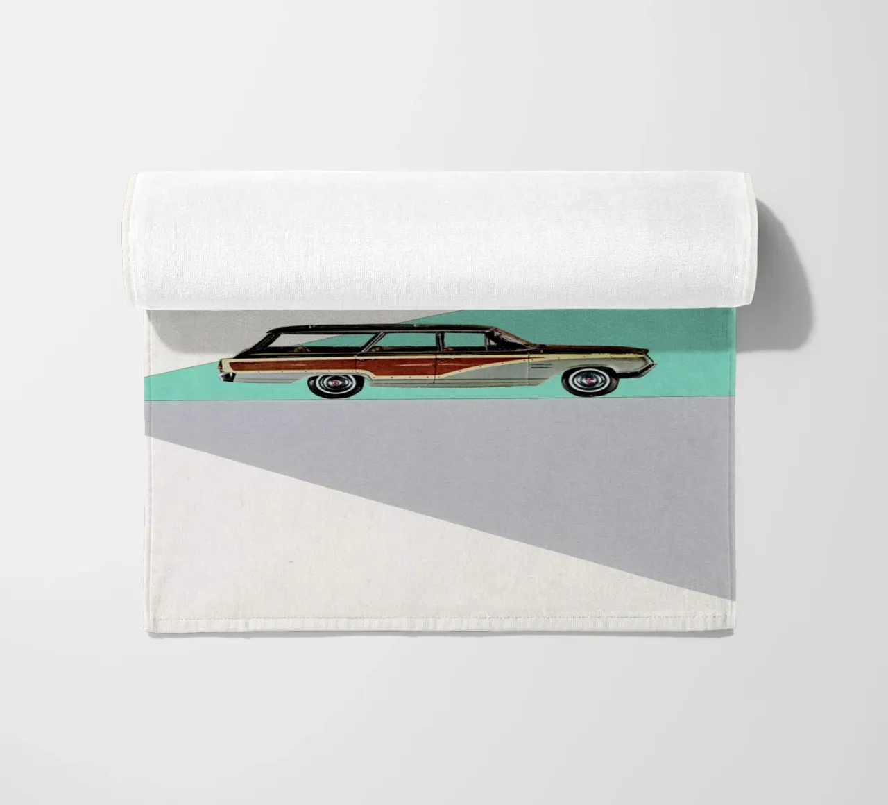 Drive beach towel by Cassia Beck Collage