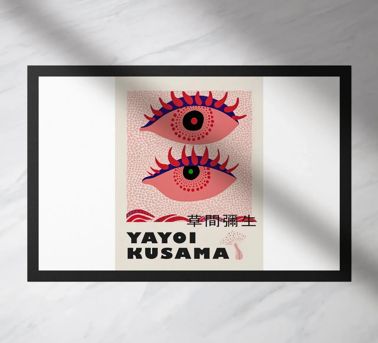 Yayoi Kusama Due occhi belli zerbino da Test Store