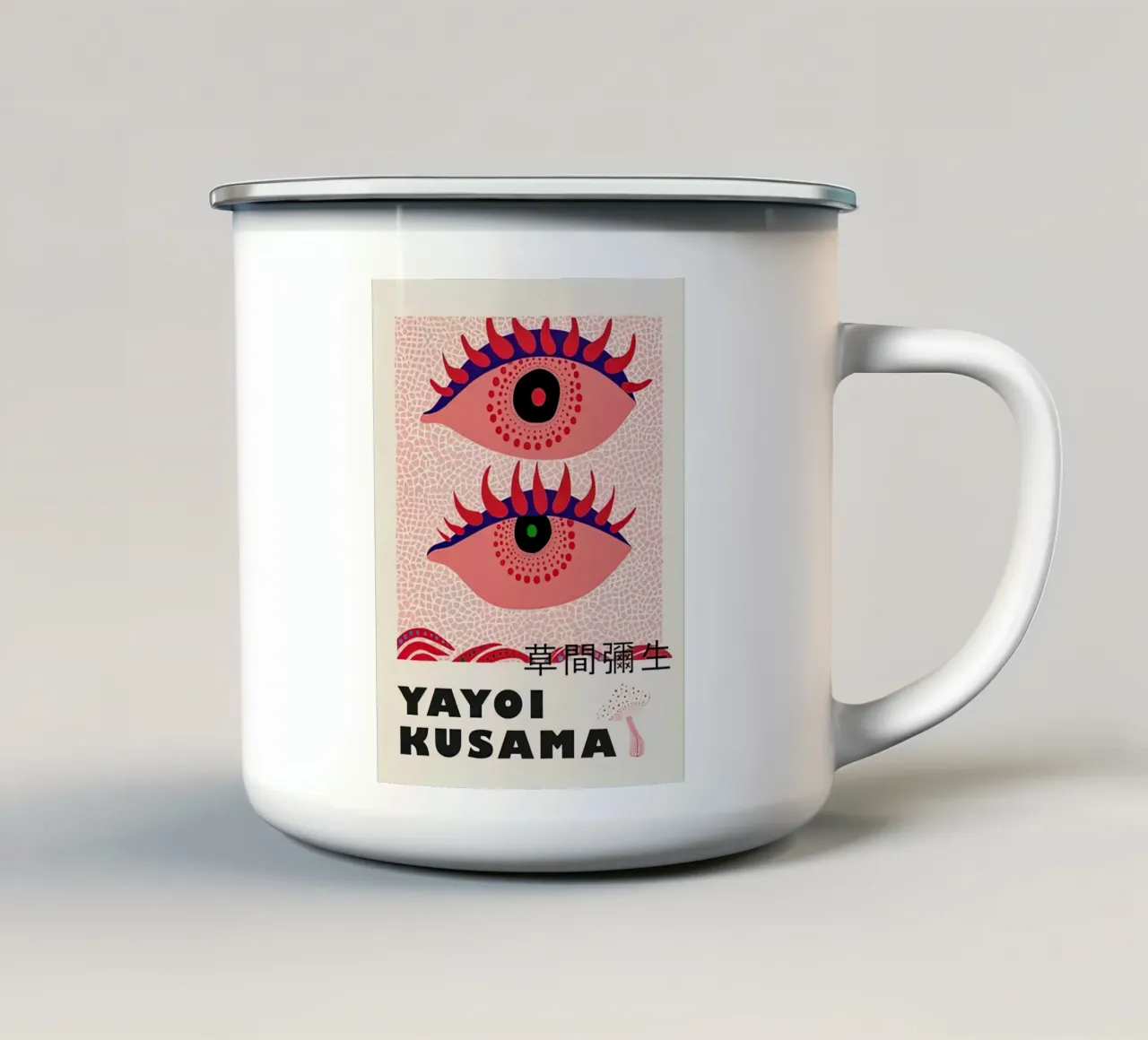 Yayoi Kusama Due occhi belli tazza in smalto da Test Store