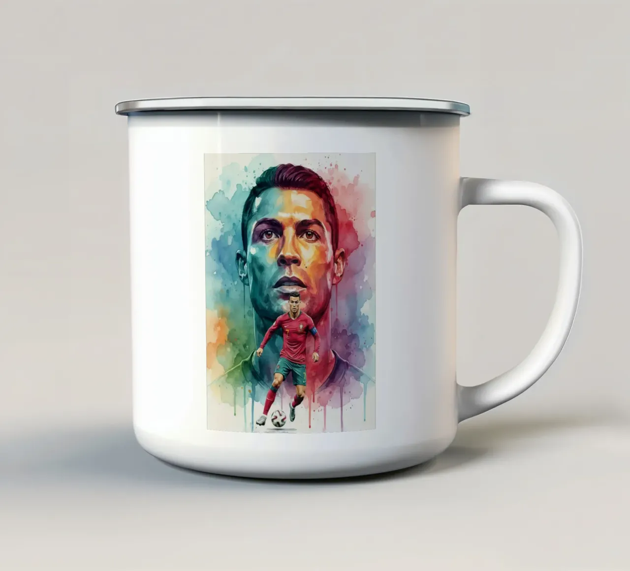 Cristiano Ronaldo CR7 tazza in smalto da Kalis
