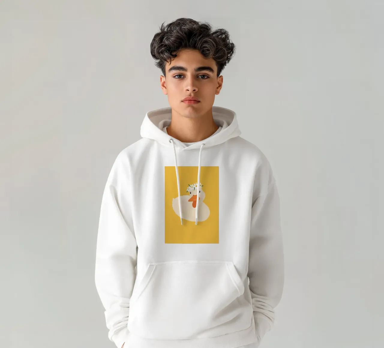Anatra baby felpa con cappuccio da Tory