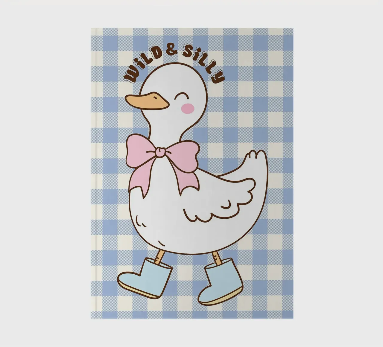 Illustration d'un canard mignon avec des bottes et un nœud carnet de notes de Tory