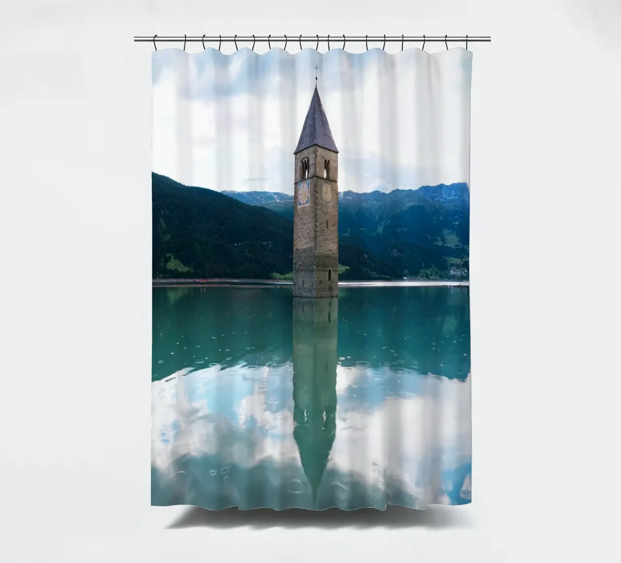 Kirchturm im Reschensee tenda da doccia da Fjöllart