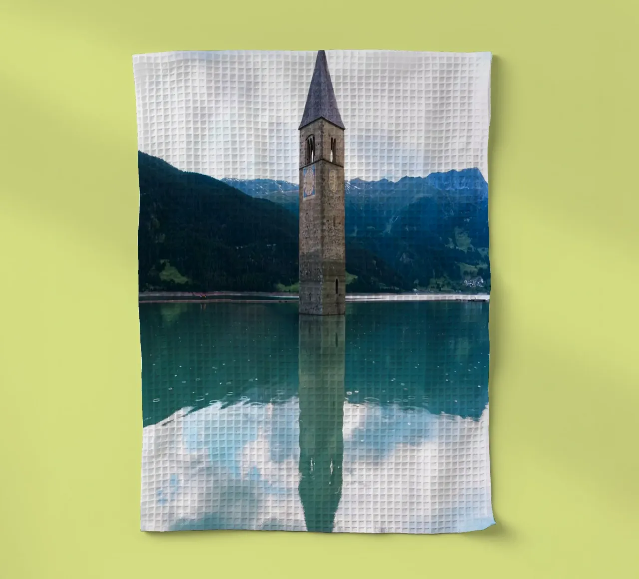 Kirchturm im Reschensee canovaccio da cucina da Fjöllart