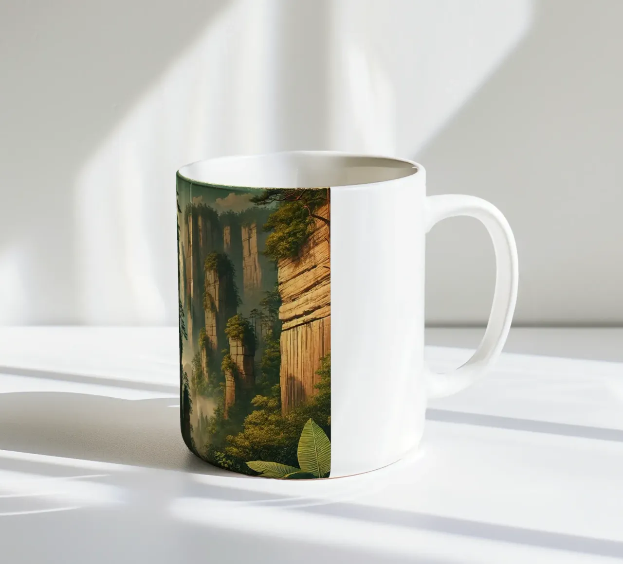 Poster d'epoca Cina, pilastri di pietra di Zhangjiajie tazza in ceramica da Wanderlust Vibes