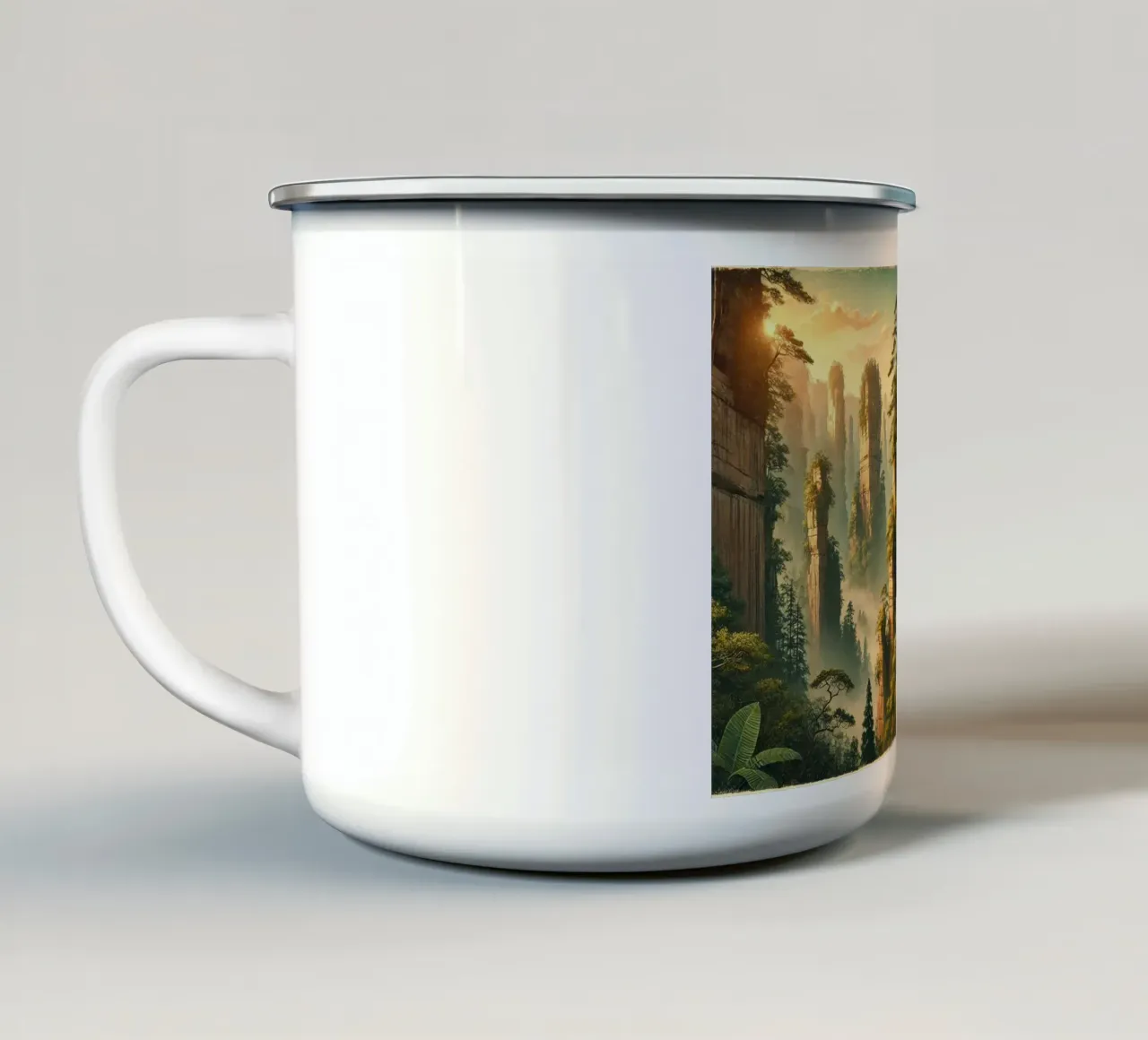 Poster d'epoca Cina, pilastri di pietra di Zhangjiajie tazza in smalto da Wanderlust Vibes