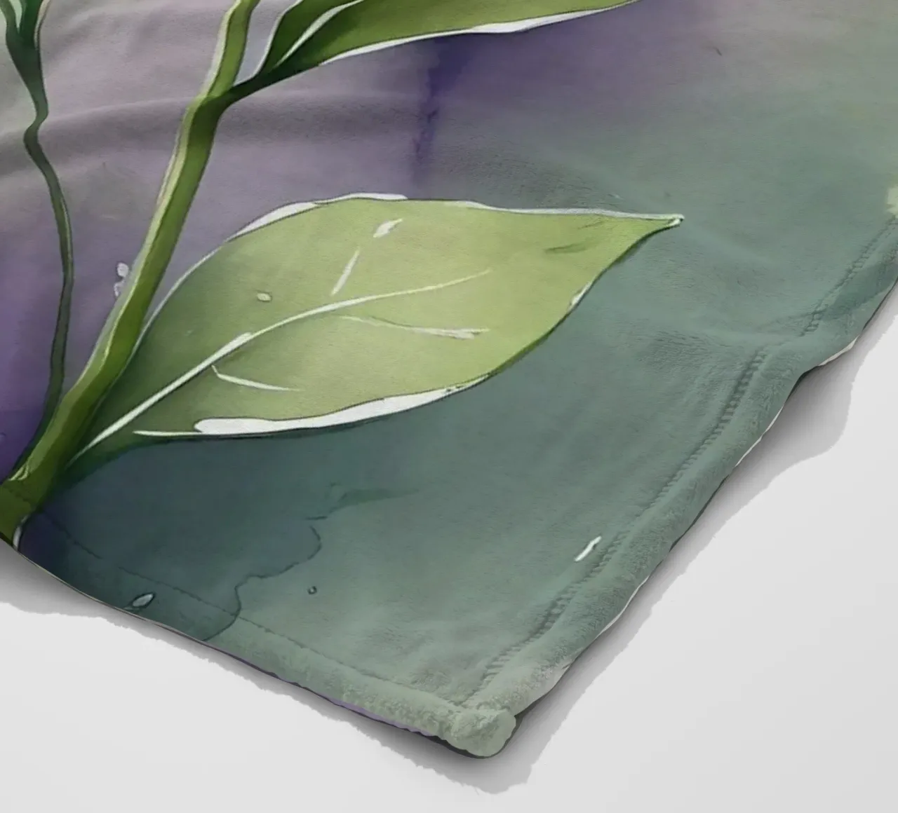 Giglio bianco con coccinella Poster acquerellato coperta in pile da Bloom And Brush