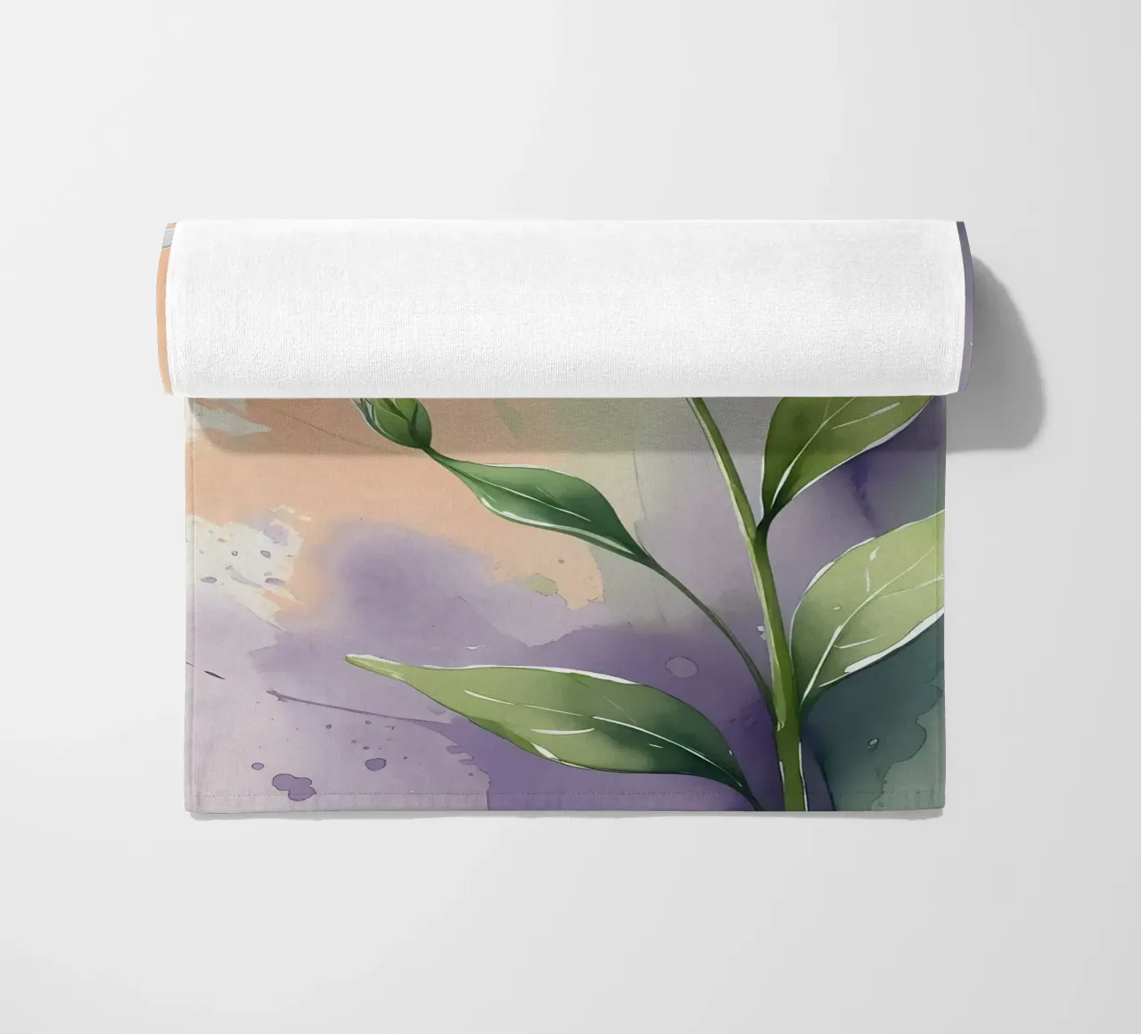 Giglio bianco con coccinella Poster acquerellato telo mare da Bloom And Brush