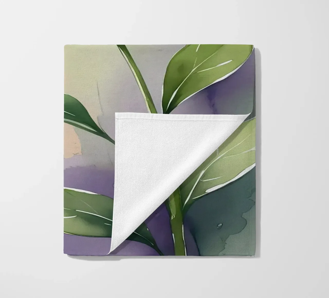 Giglio bianco con coccinella Poster acquerellato telo mare da Bloom And Brush