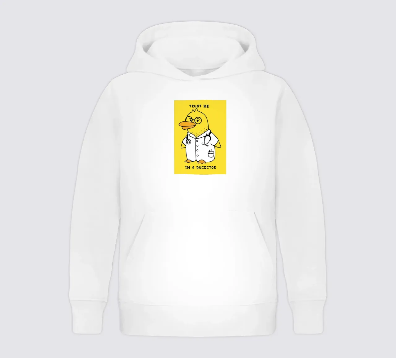Illustrazione di Ducktor felpa bambino con cappuccio da Tory