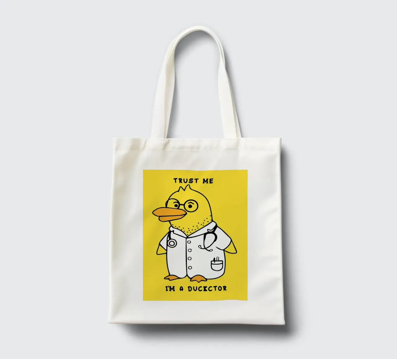 Illustrazione di Ducktor borsa in juta da Tory