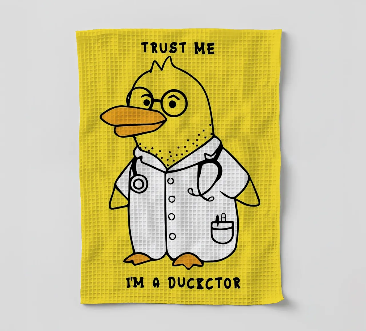 Illustrazione di Ducktor canovaccio da cucina da Tory