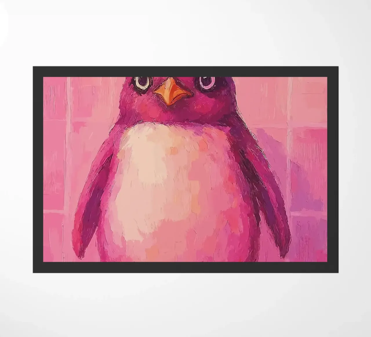 Pinguino rosa con cappello in carta igienica zerbino da Tory