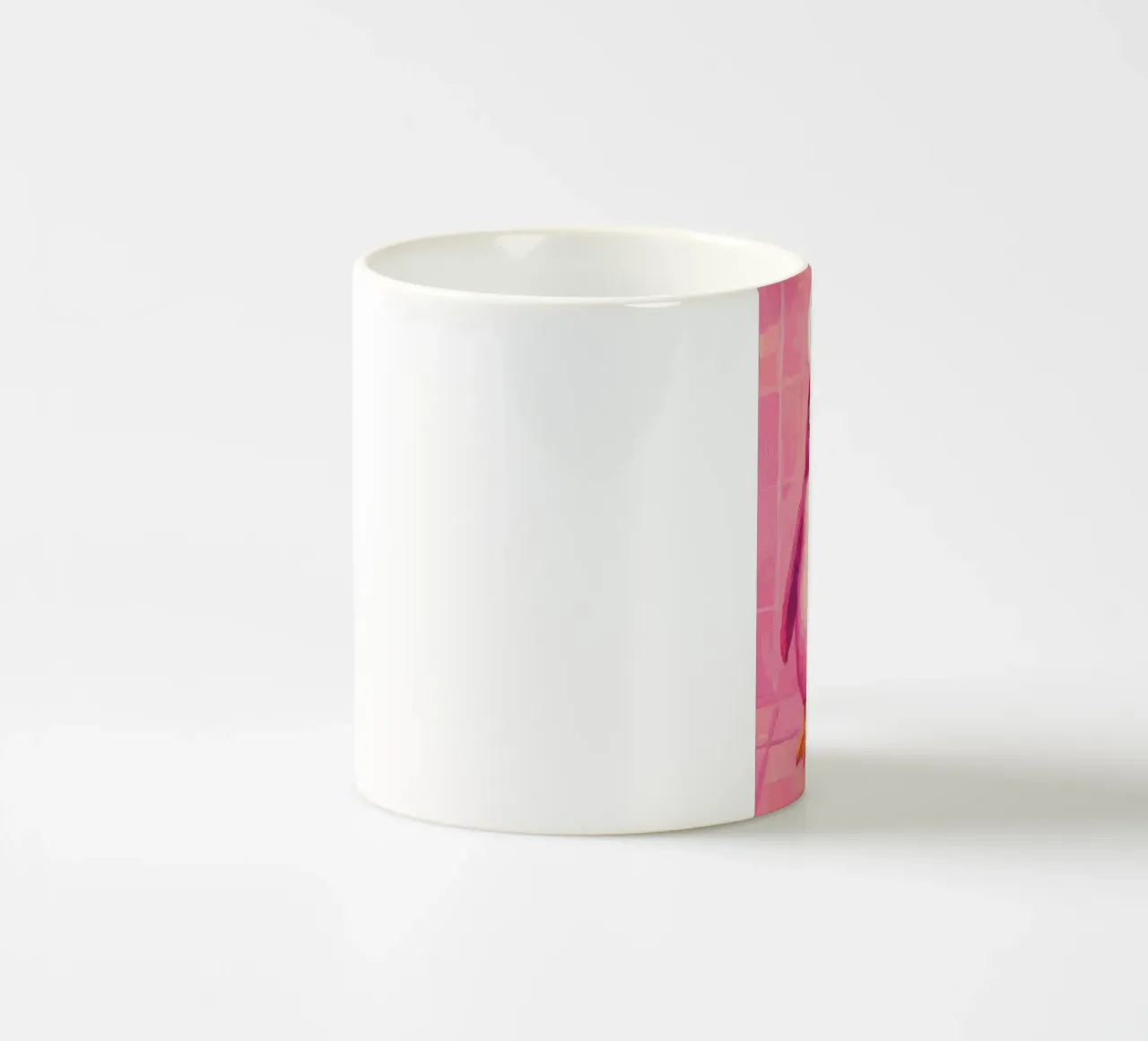 Pinguino rosa con cappello in carta igienica tazza in ceramica da Tory