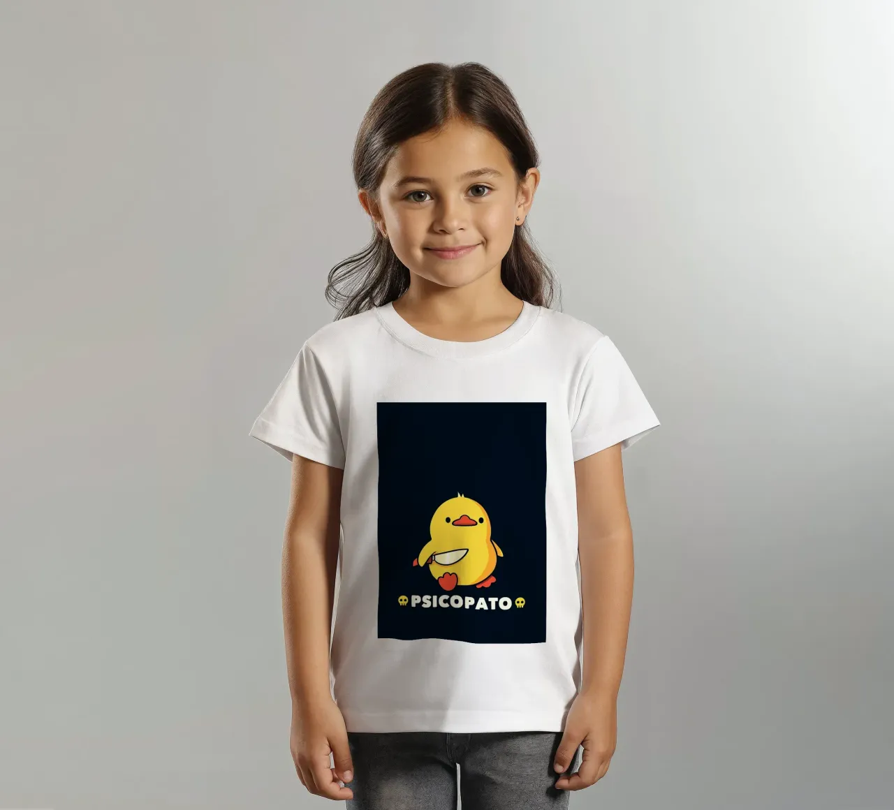 Anatra psicopatica con coltello t-shirt bambini da Tory