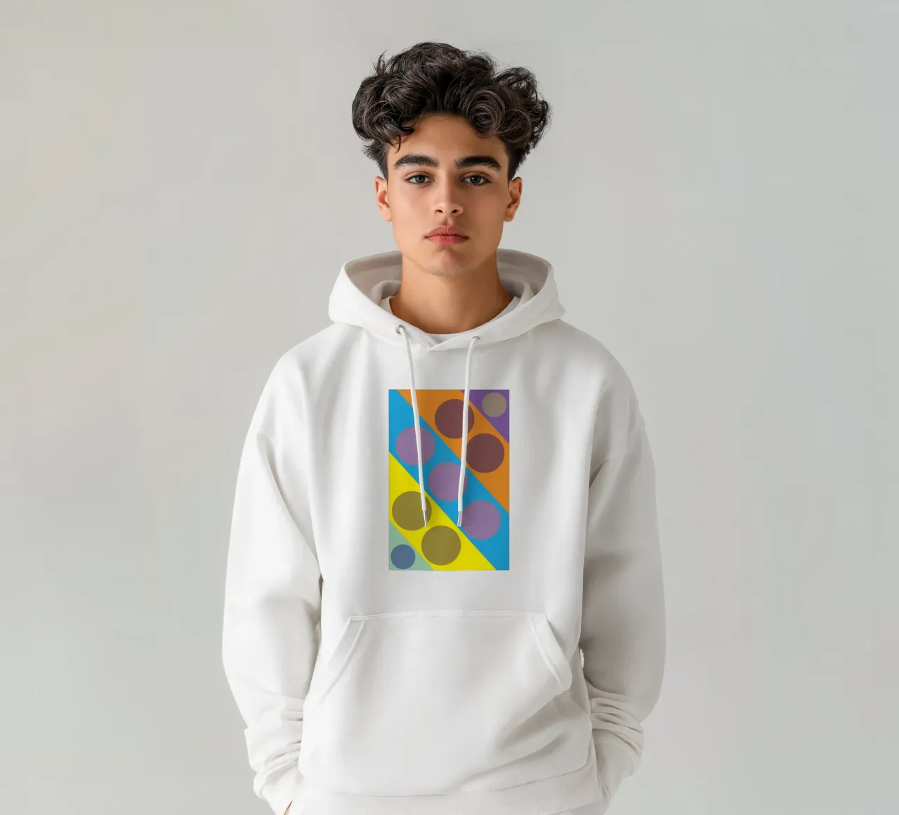 cerchio a zig zag felpa con cappuccio da boeboe