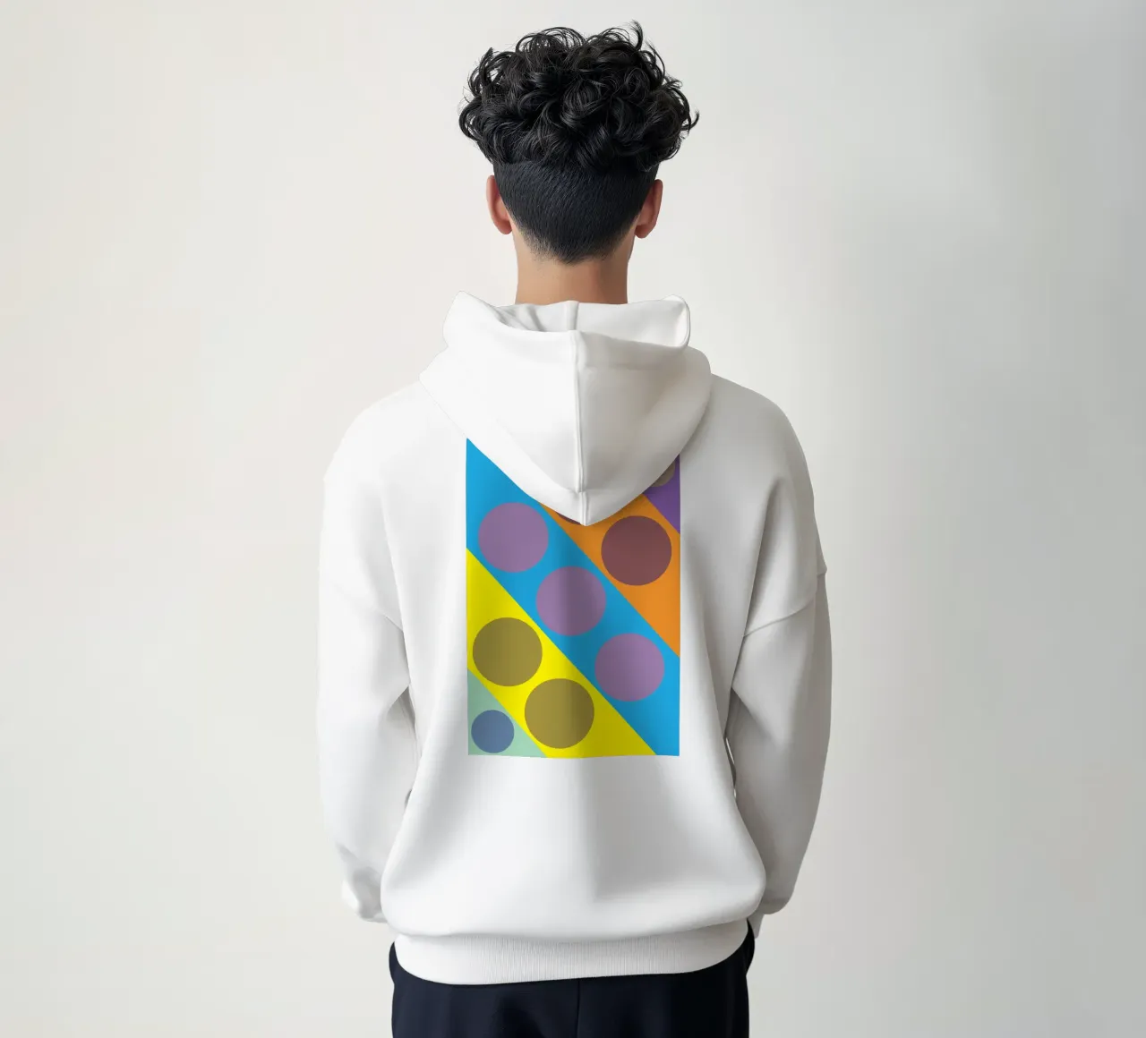 cerchio a zig zag felpa con cappuccio da boeboe