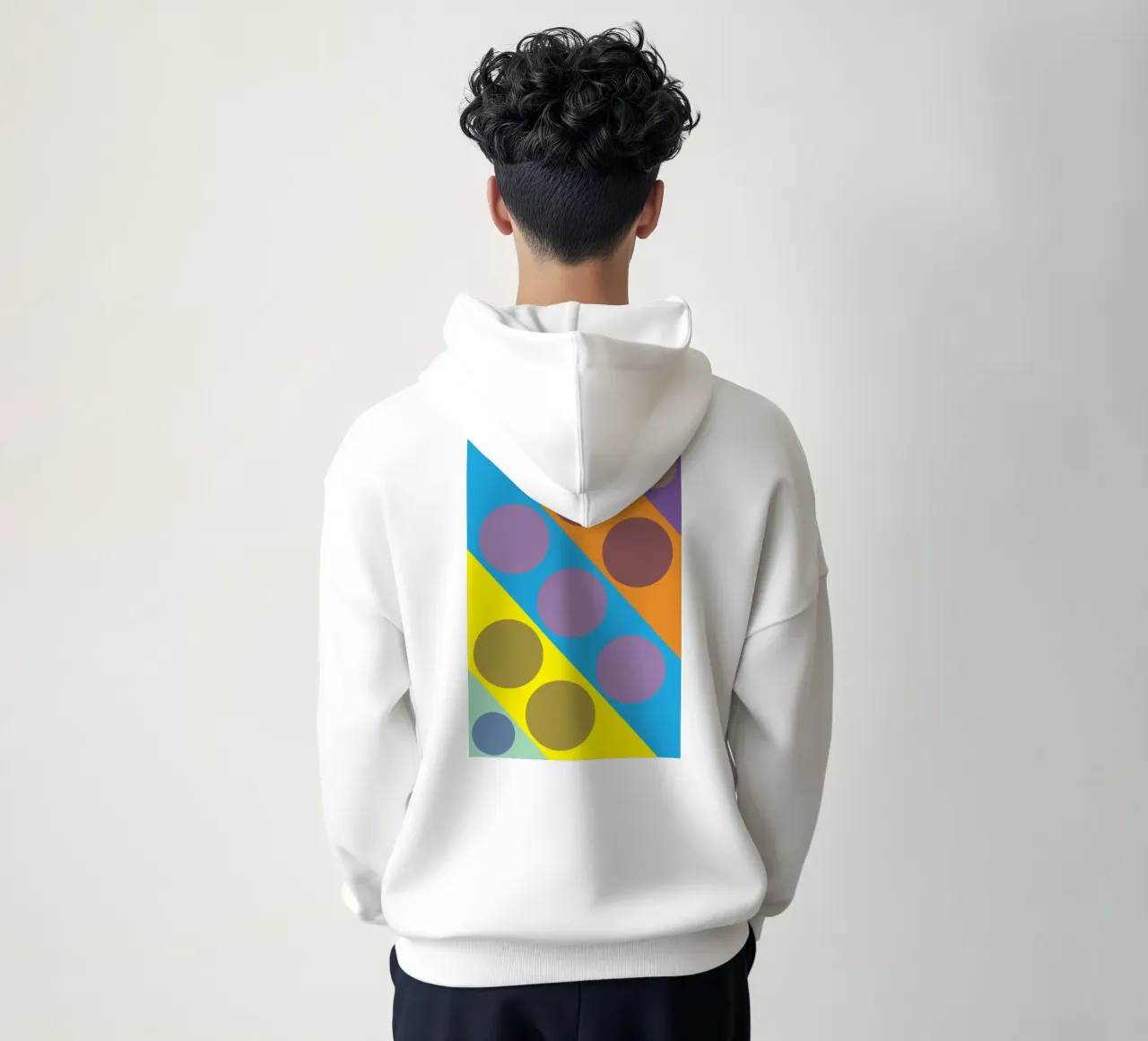 círculo zigzag sudadera con capucha de boeboe