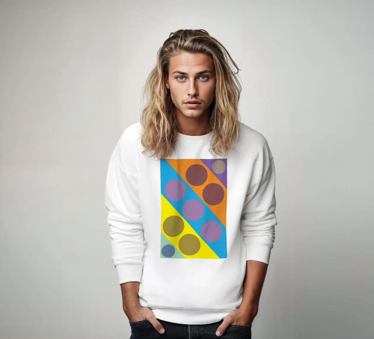 círculo zigzag sudadera de boeboe