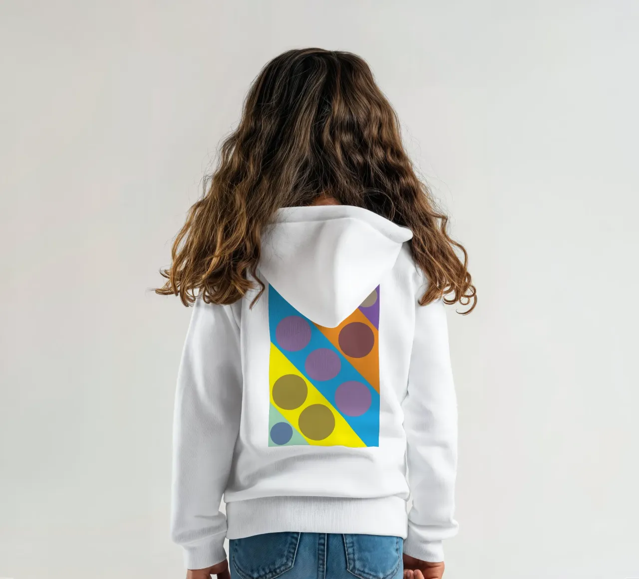 cerchio a zig zag felpa bambino con cappuccio da boeboe