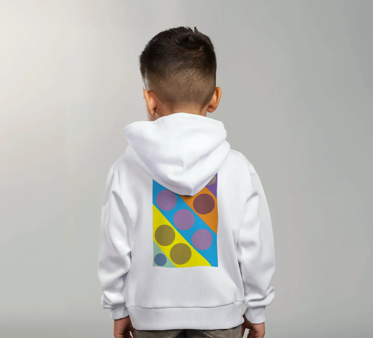 cerchio a zig zag felpa bambino con cappuccio da boeboe