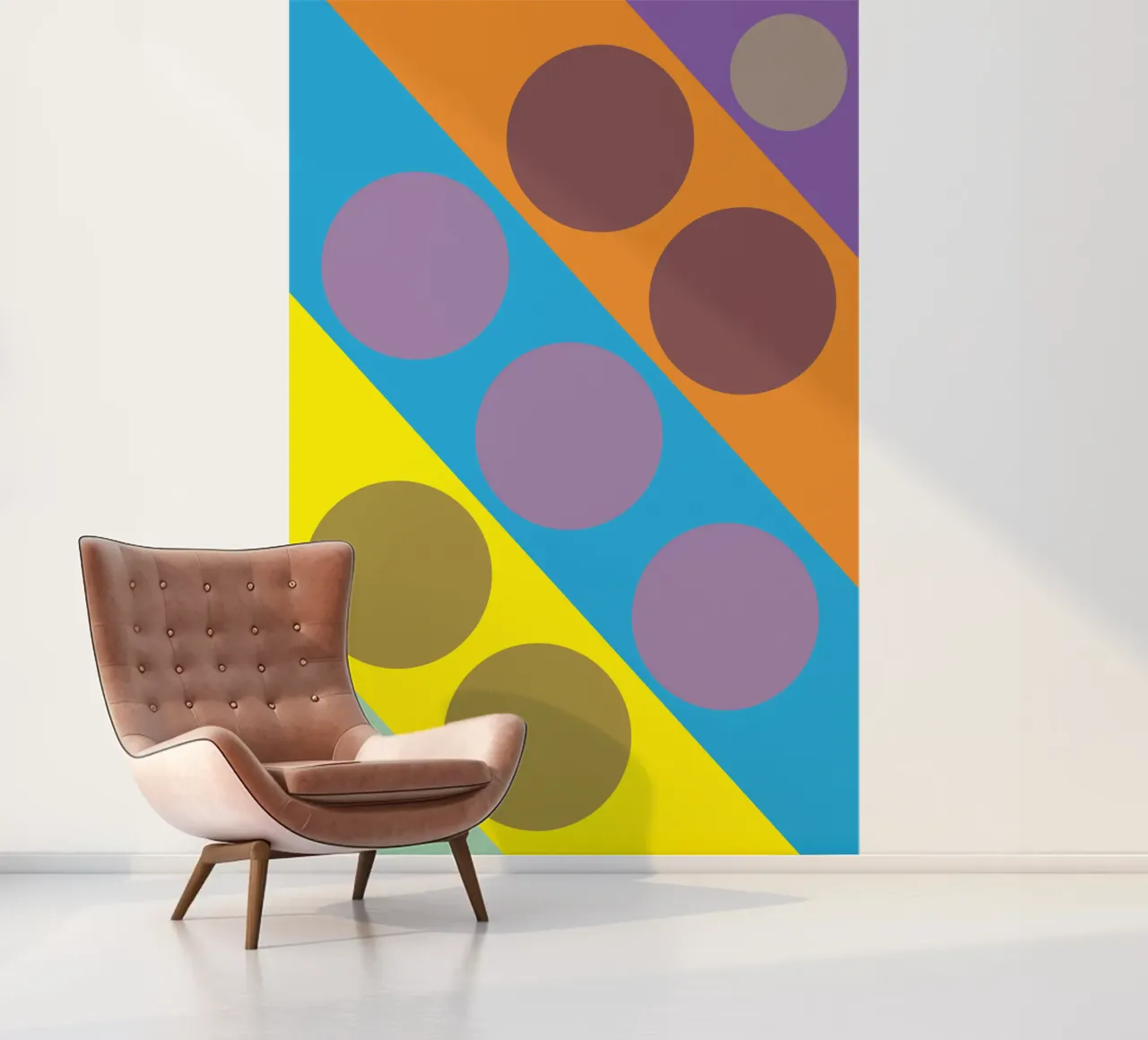 circle zigzag fotobehang van boeboe