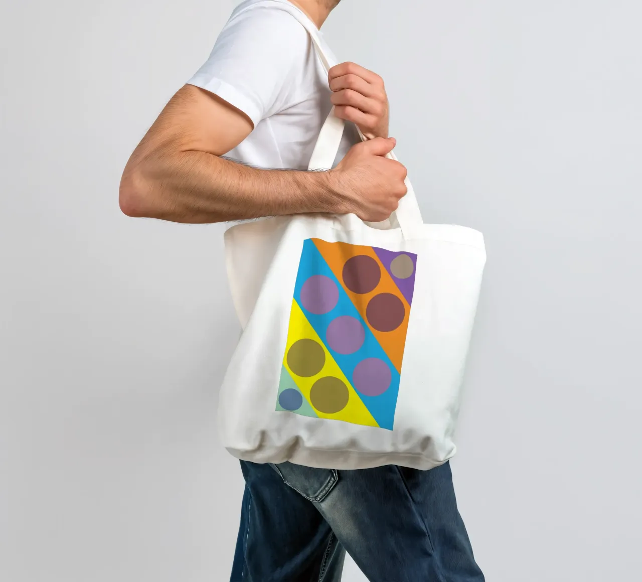 cerchio a zig zag borsa in juta da boeboe