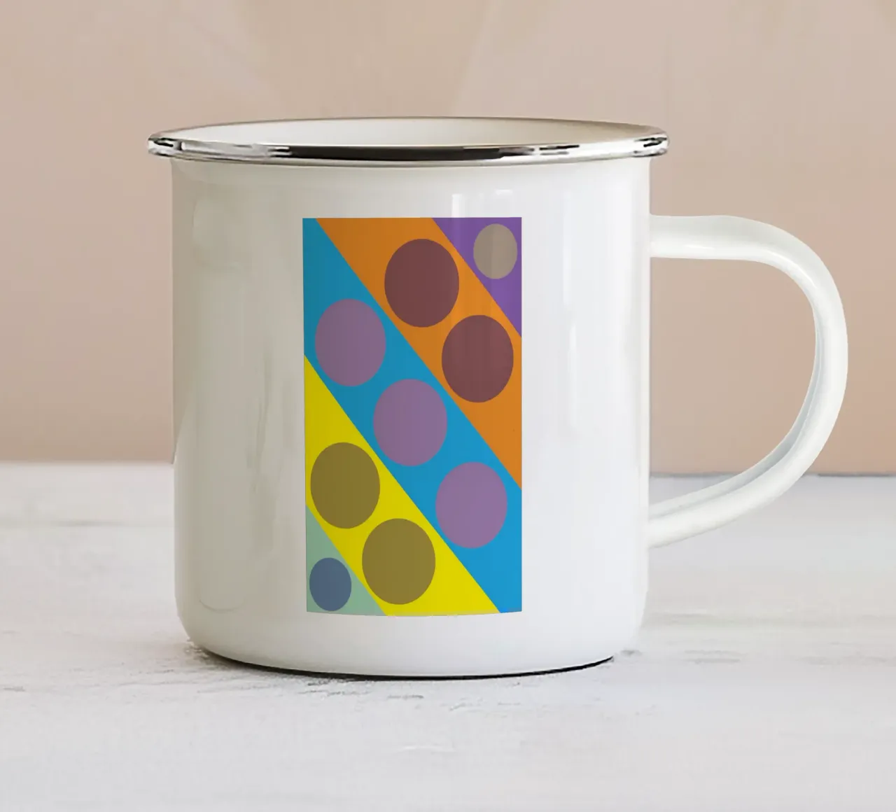 cerchio a zig zag tazza in smalto da boeboe