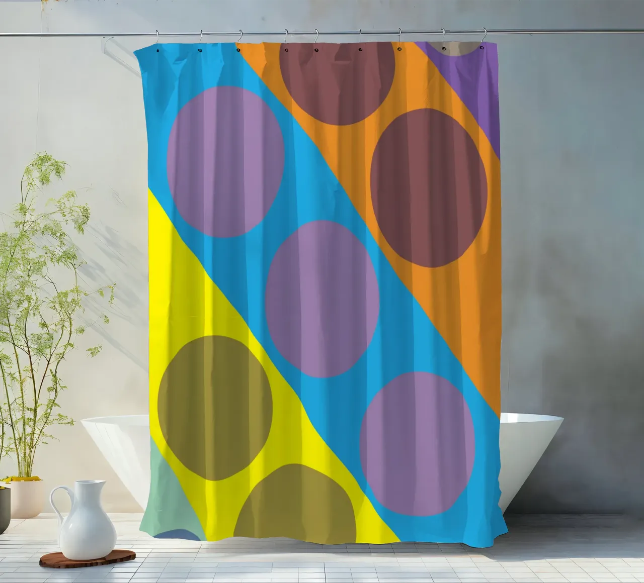 cerchio a zig zag tenda da doccia da boeboe