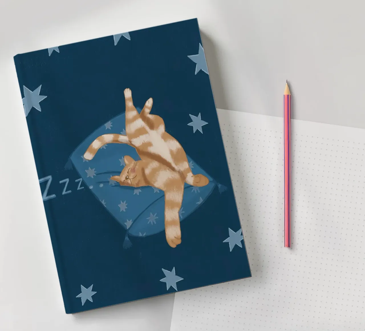 Sleeping Cat notebook by Tory