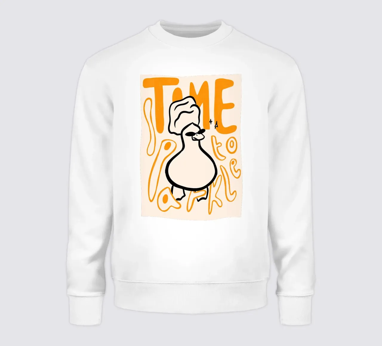 Illustrazione dell'anatra Time to Sparkle felpa da Tory