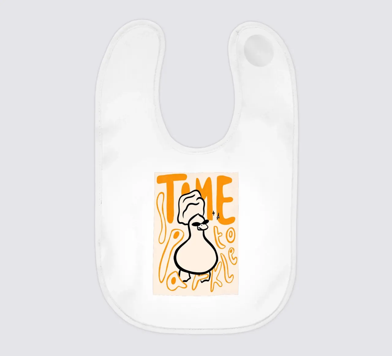 Illustrazione dell'anatra Time to Sparkle bavaglino da Tory
