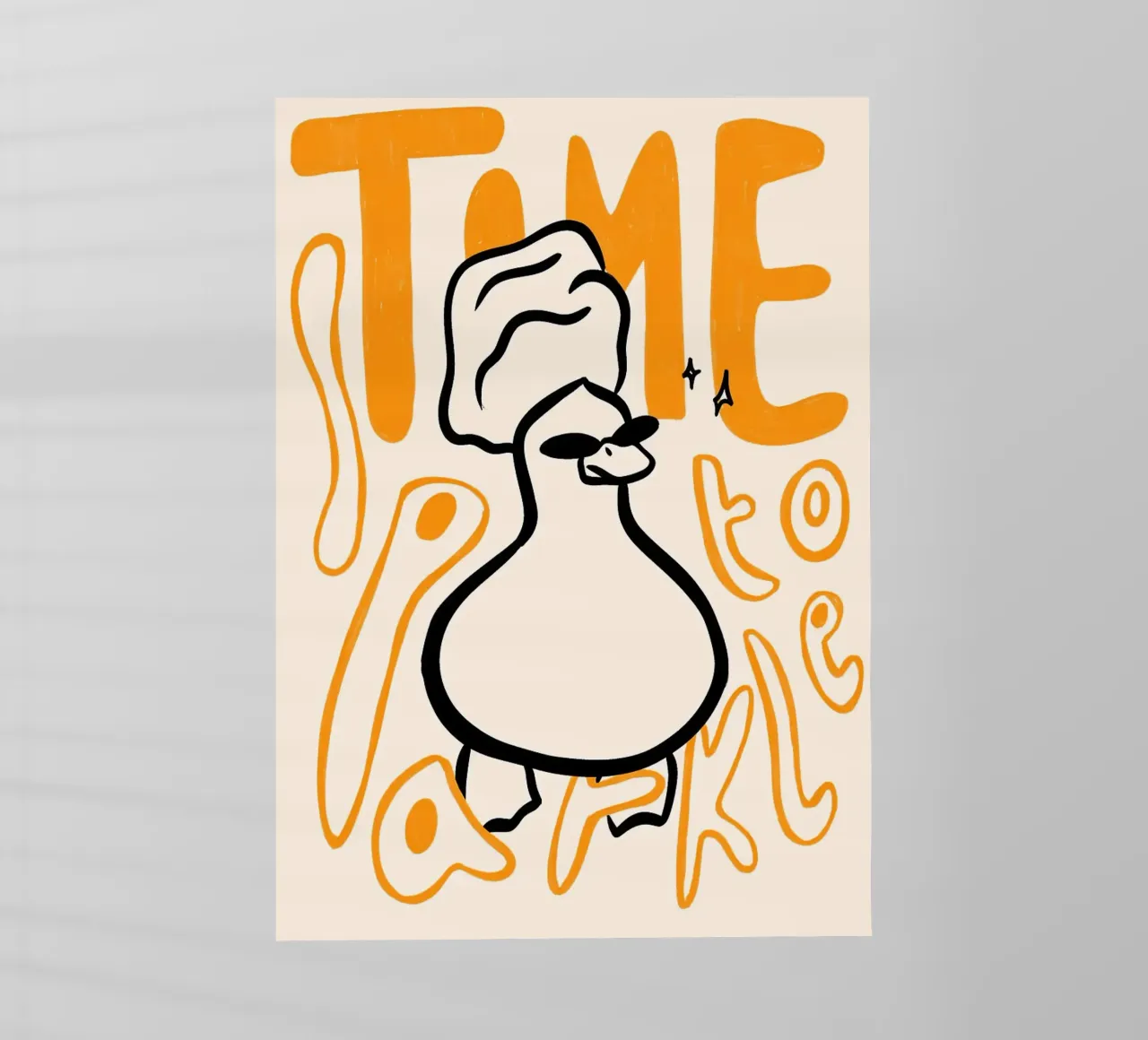 Illustrazione dell'anatra Time to Sparkle pellicola backlit da Tory