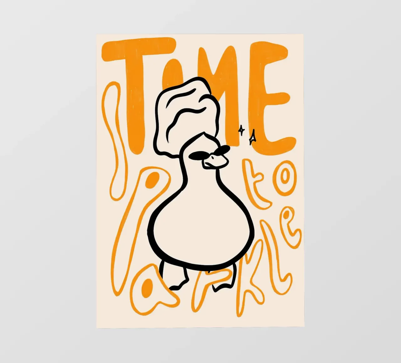 Illustrazione dell'anatra Time to Sparkle pellicola backlit da Tory