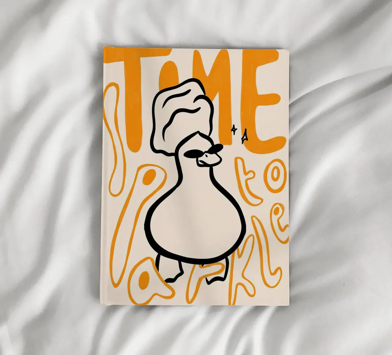 Time to Sparkle Duck Illustration notebook by Tory