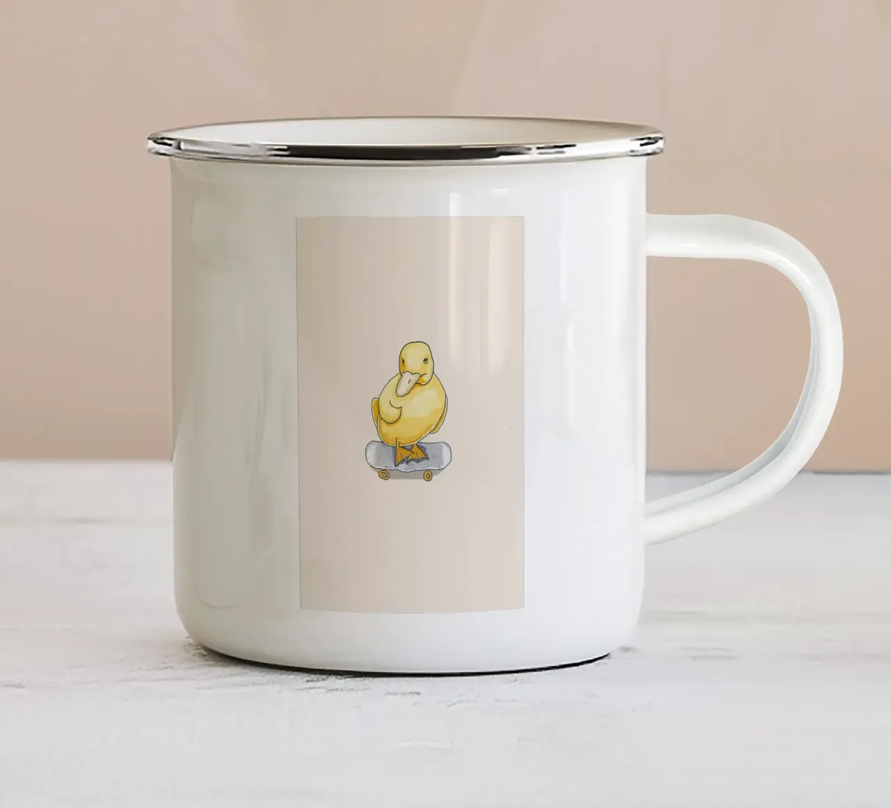 pattino anatra tazza in smalto da Tory