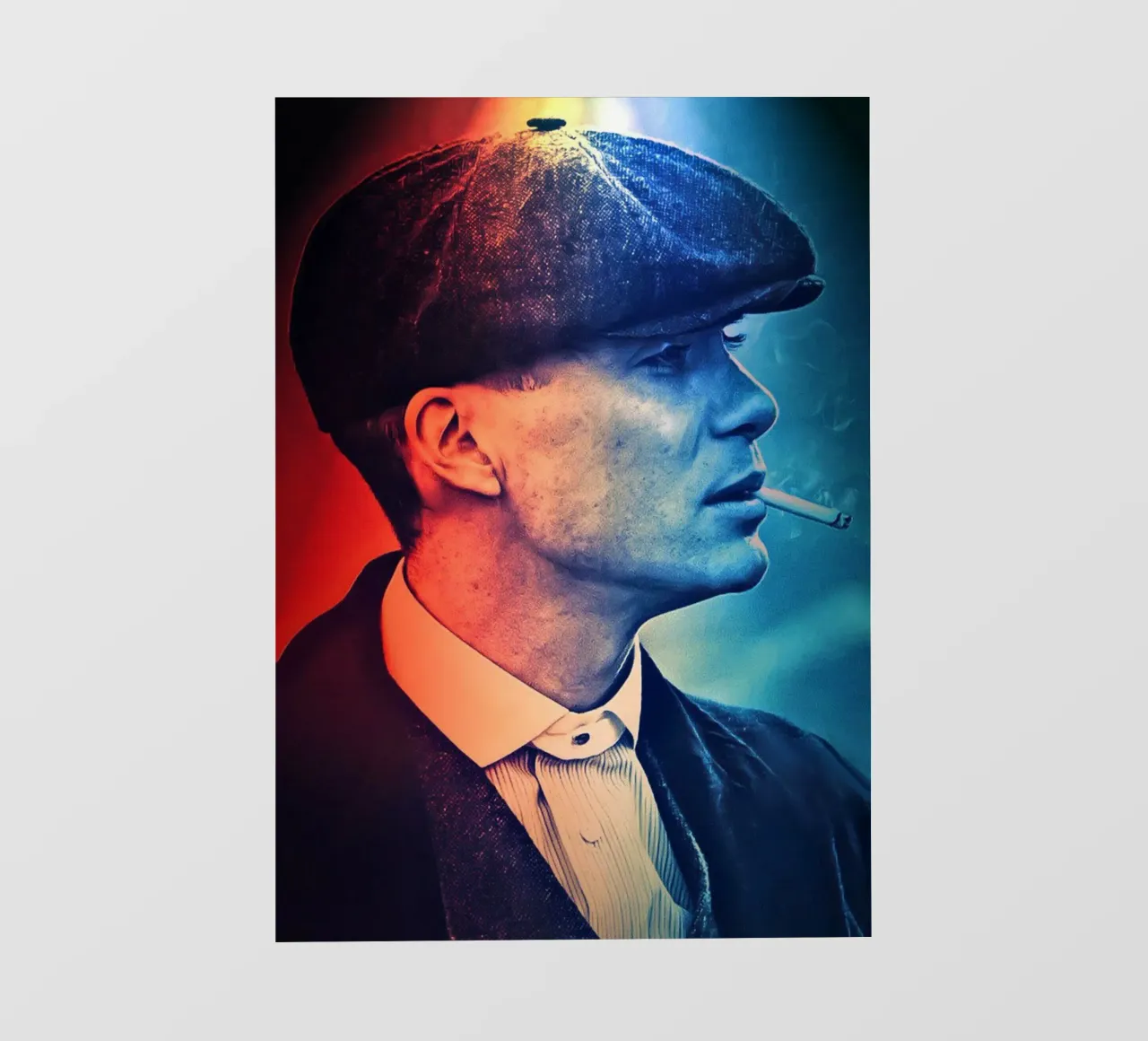 Ritratto di Thomas Shelby pellicola backlit da LUMINTU