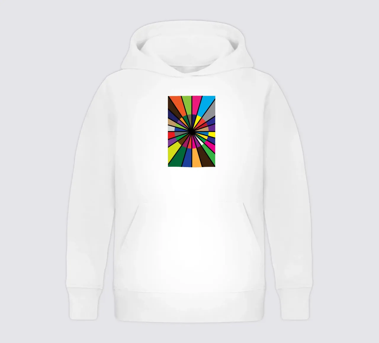 puzzle círculo de color paleta sudadera con capucha para niño de boeboe
