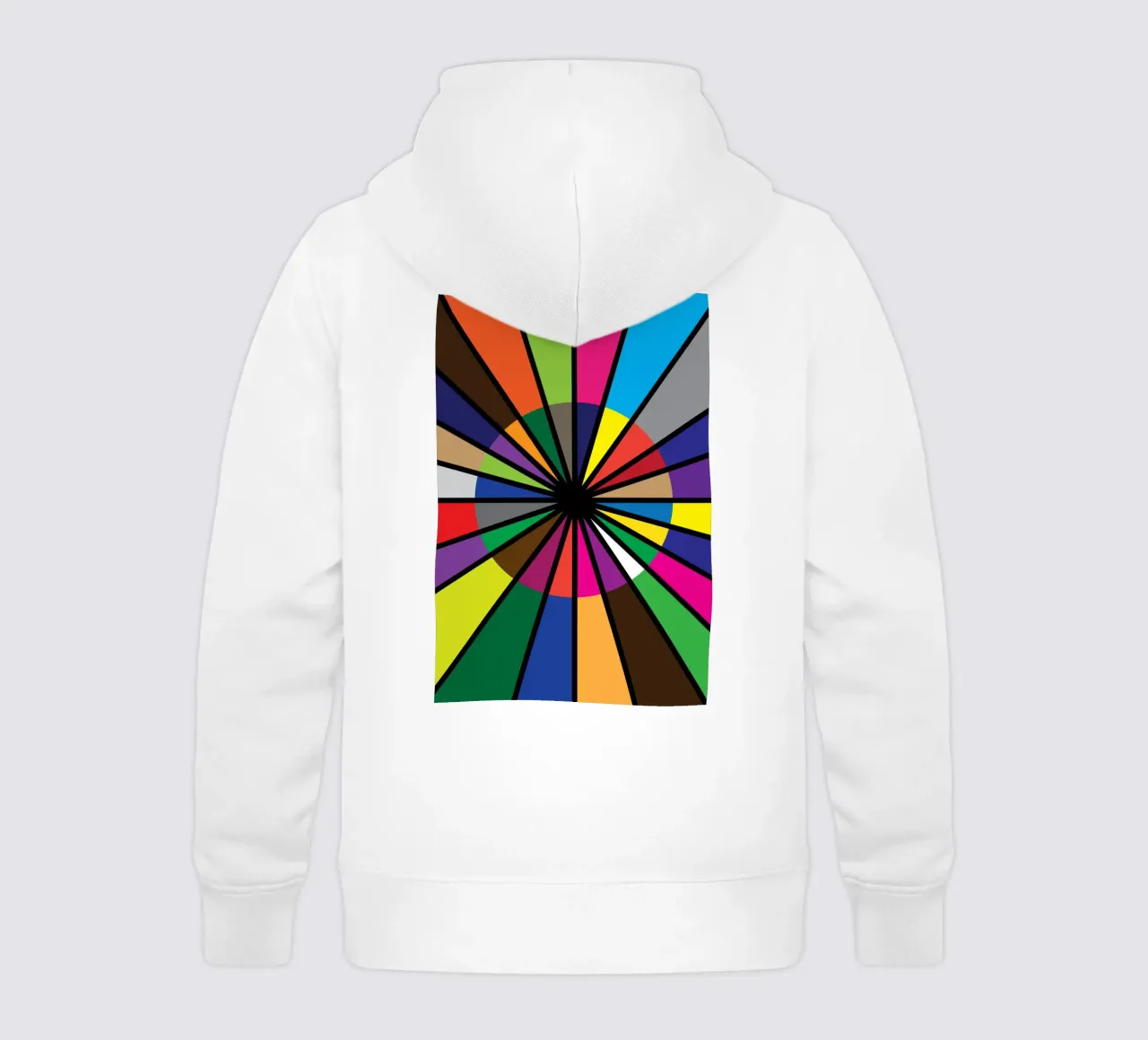 puzzle círculo de color paleta sudadera con capucha para niño de boeboe