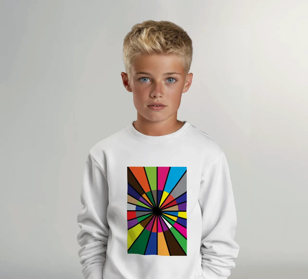 pallette di colori per il puzzle felpa bambino da boeboe