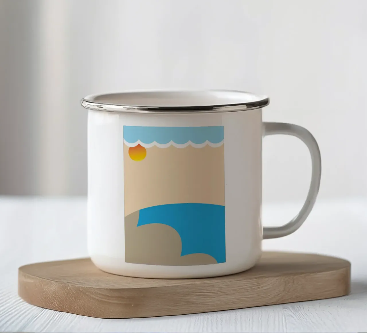 oceano costiero tazza in smalto da boeboe